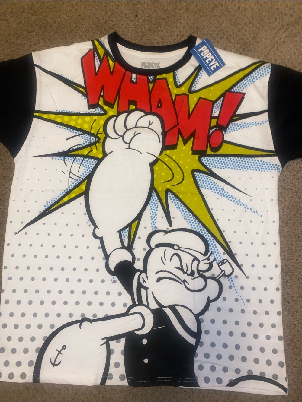 Basico Popeye “BAM!” Graphic T-Shirt | Men’s XL | NWT Comic Tee 💥 💥 - Picture 4 of 6